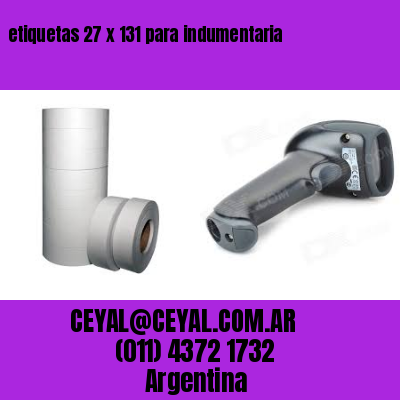 etiquetas 27 x 131 para indumentaria