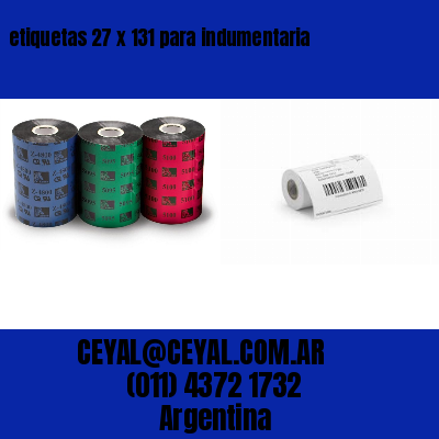 etiquetas 27 x 131 para indumentaria