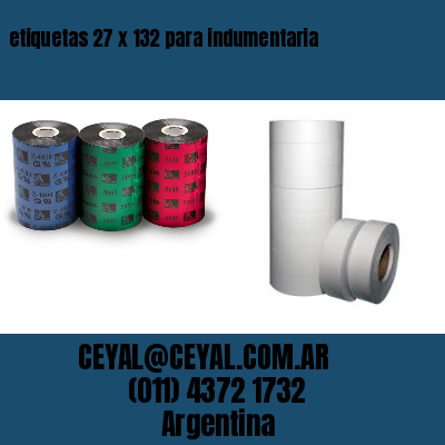 etiquetas 27 x 132 para indumentaria