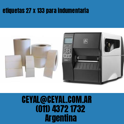 etiquetas 27 x 133 para indumentaria