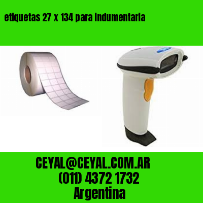 etiquetas 27 x 134 para indumentaria