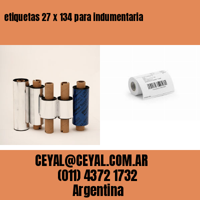 etiquetas 27 x 134 para indumentaria
