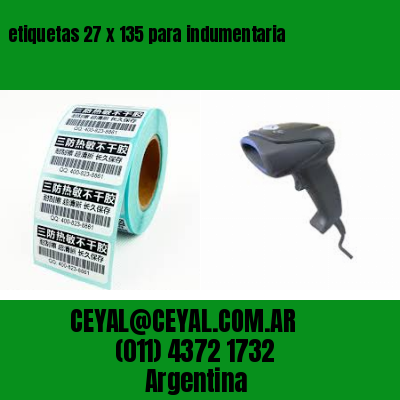 etiquetas 27 x 135 para indumentaria