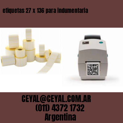 etiquetas 27 x 136 para indumentaria