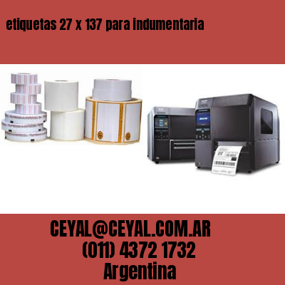 etiquetas 27 x 137 para indumentaria