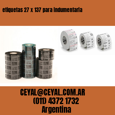 etiquetas 27 x 137 para indumentaria
