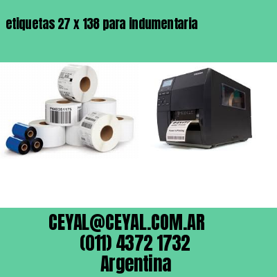 etiquetas 27 x 138 para indumentaria