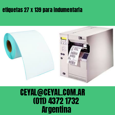 etiquetas 27 x 139 para indumentaria