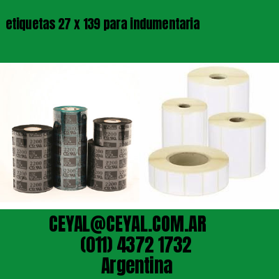 etiquetas 27 x 139 para indumentaria