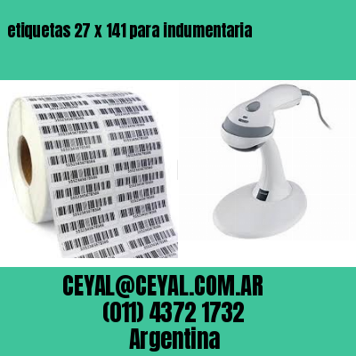 etiquetas 27 x 141 para indumentaria