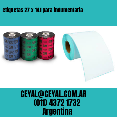 etiquetas 27 x 141 para indumentaria