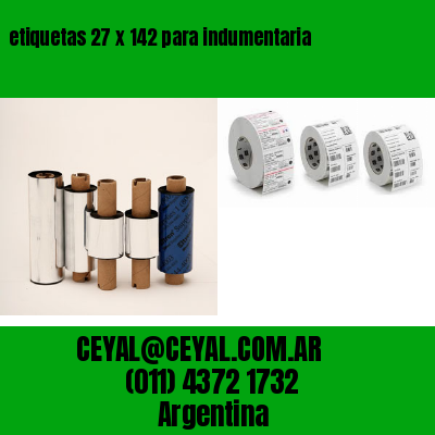 etiquetas 27 x 142 para indumentaria