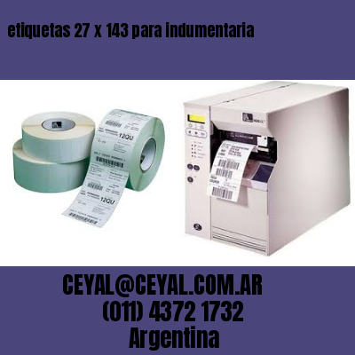 etiquetas 27 x 143 para indumentaria