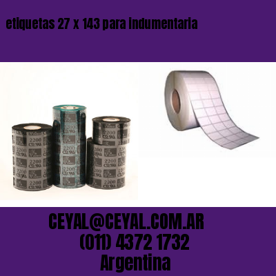etiquetas 27 x 143 para indumentaria