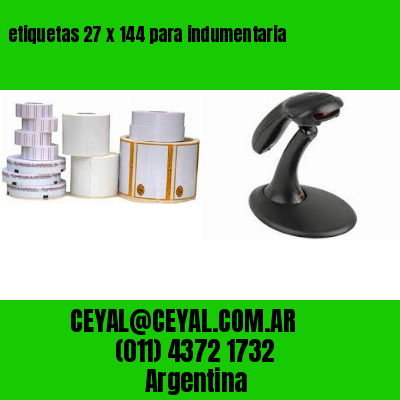 etiquetas 27 x 144 para indumentaria