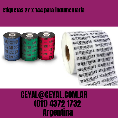 etiquetas 27 x 144 para indumentaria