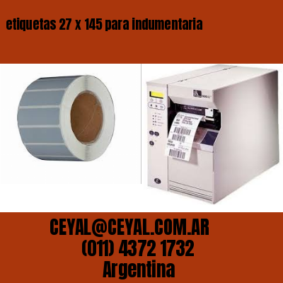 etiquetas 27 x 145 para indumentaria