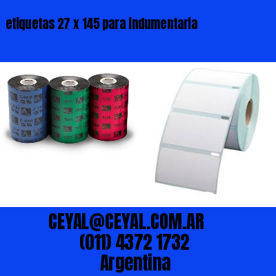 etiquetas 27 x 145 para indumentaria