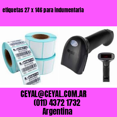 etiquetas 27 x 146 para indumentaria