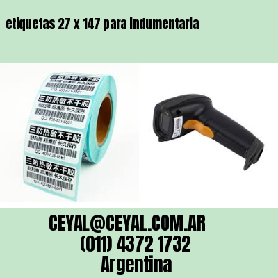 etiquetas 27 x 147 para indumentaria
