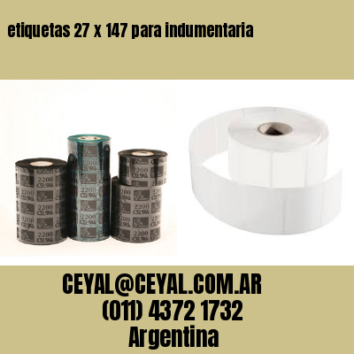 etiquetas 27 x 147 para indumentaria