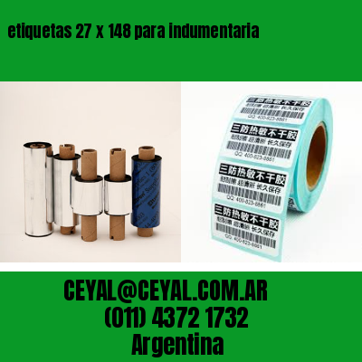 etiquetas 27 x 148 para indumentaria