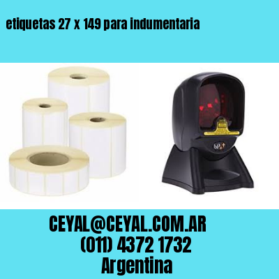 etiquetas 27 x 149 para indumentaria