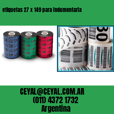 etiquetas 27 x 149 para indumentaria