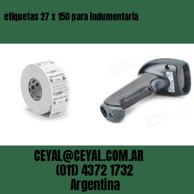etiquetas 27 x 150 para indumentaria
