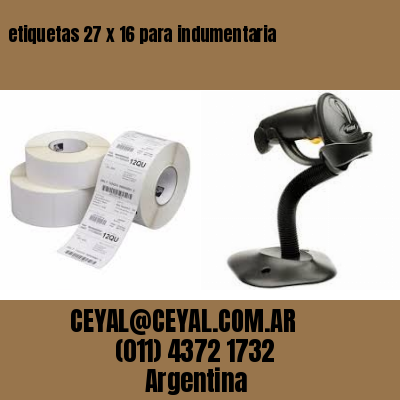 etiquetas 27 x 16 para indumentaria