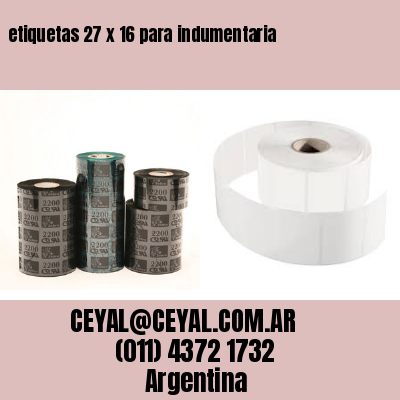 etiquetas 27 x 16 para indumentaria