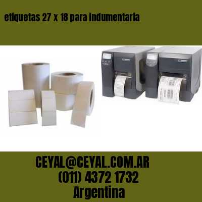 etiquetas 27 x 18 para indumentaria