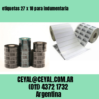 etiquetas 27 x 18 para indumentaria