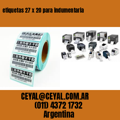 etiquetas 27 x 20 para indumentaria
