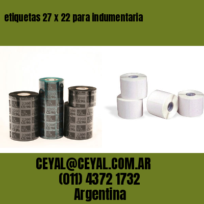 etiquetas 27 x 22 para indumentaria