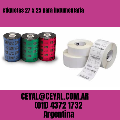 etiquetas 27 x 25 para indumentaria