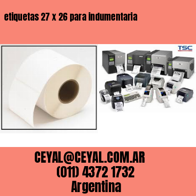 etiquetas 27 x 26 para indumentaria