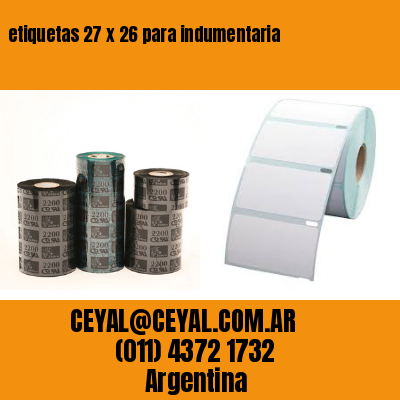 etiquetas 27 x 26 para indumentaria