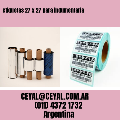 etiquetas 27 x 27 para indumentaria
