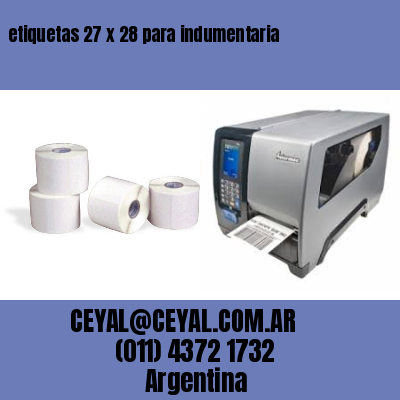 etiquetas 27 x 28 para indumentaria