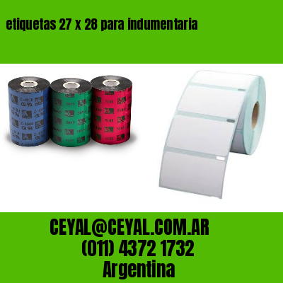 etiquetas 27 x 28 para indumentaria