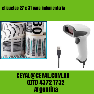 etiquetas 27 x 31 para indumentaria