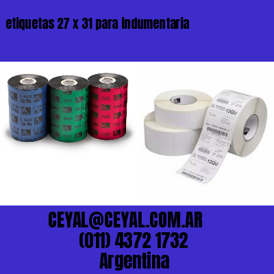etiquetas 27 x 31 para indumentaria