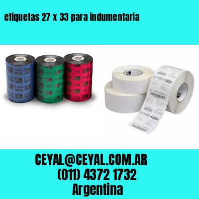 etiquetas 27 x 33 para indumentaria