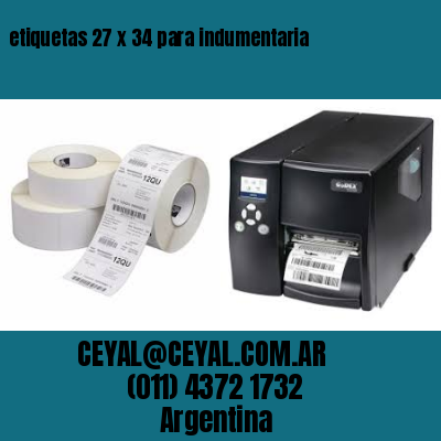 etiquetas 27 x 34 para indumentaria