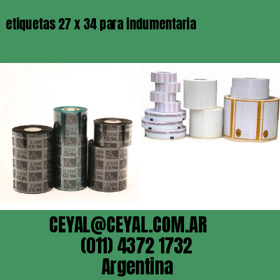 etiquetas 27 x 34 para indumentaria