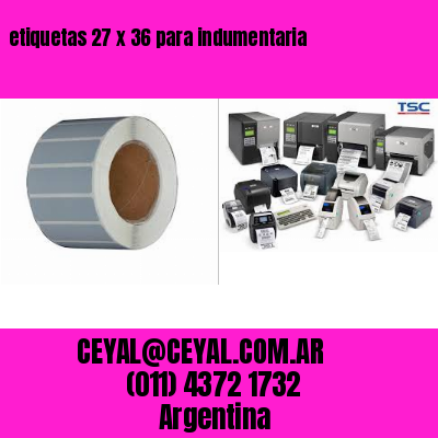 etiquetas 27 x 36 para indumentaria