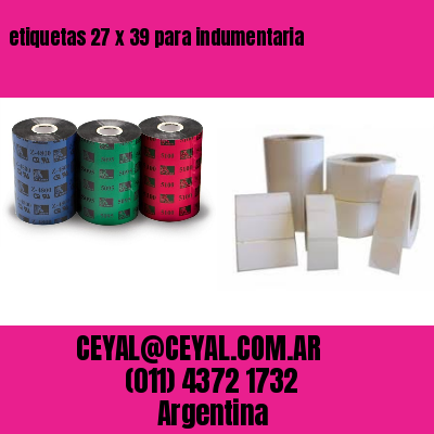 etiquetas 27 x 39 para indumentaria