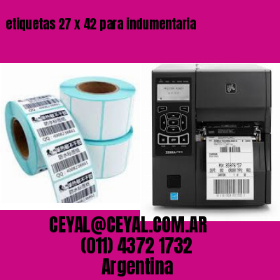 etiquetas 27 x 42 para indumentaria