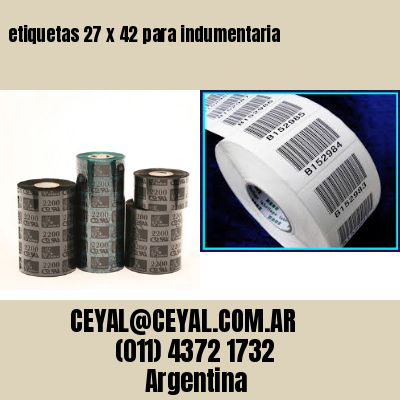 etiquetas 27 x 42 para indumentaria